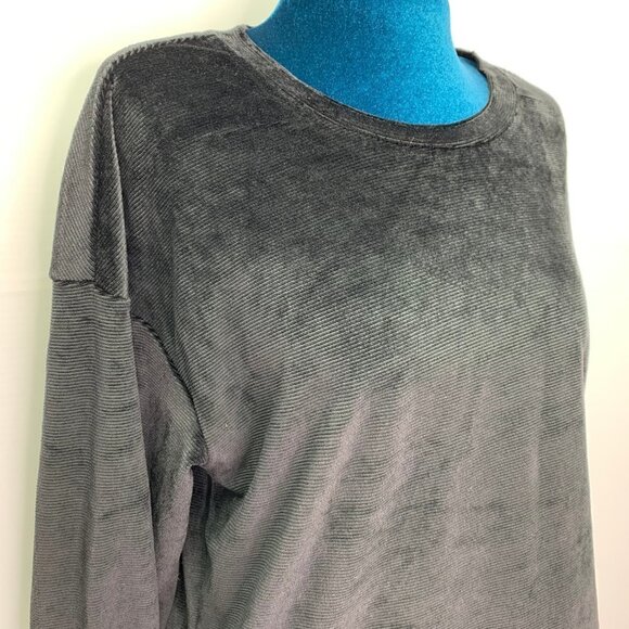 Love, Fire Shirt Medium Black Corduroy Drawstring Waist Long Sleeve - Picture 3 of 9